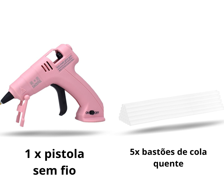 Pistola De Cola Quente Sem Fio - Hot Melt