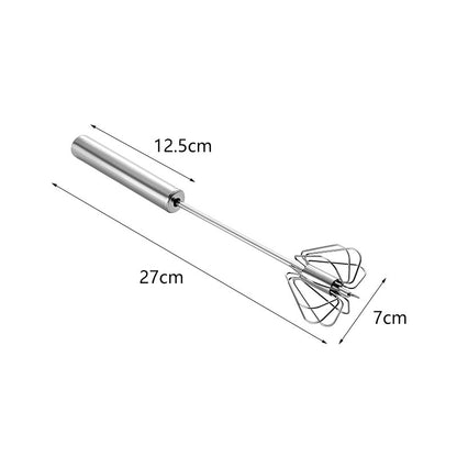 Batedor Semiautomático de Ovos em Aço Inoxidável
