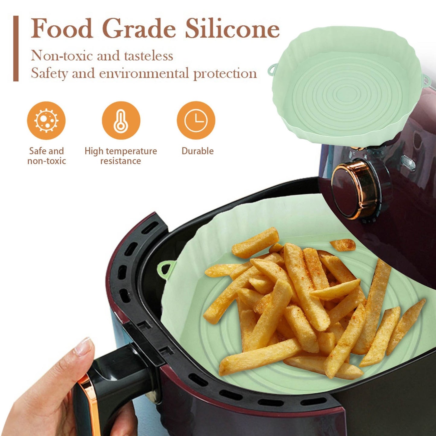 Forro de Silicone para Air Fryer Reutilizável